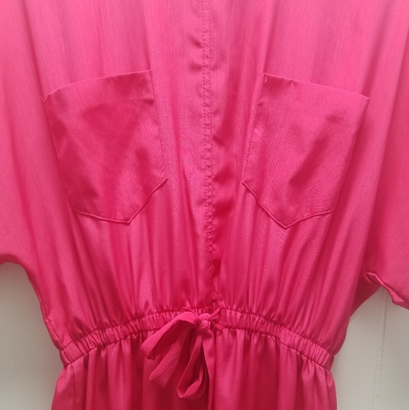 Vtg 1980s Glam Dress, Kimono Sleeves - Picture 5 of 16